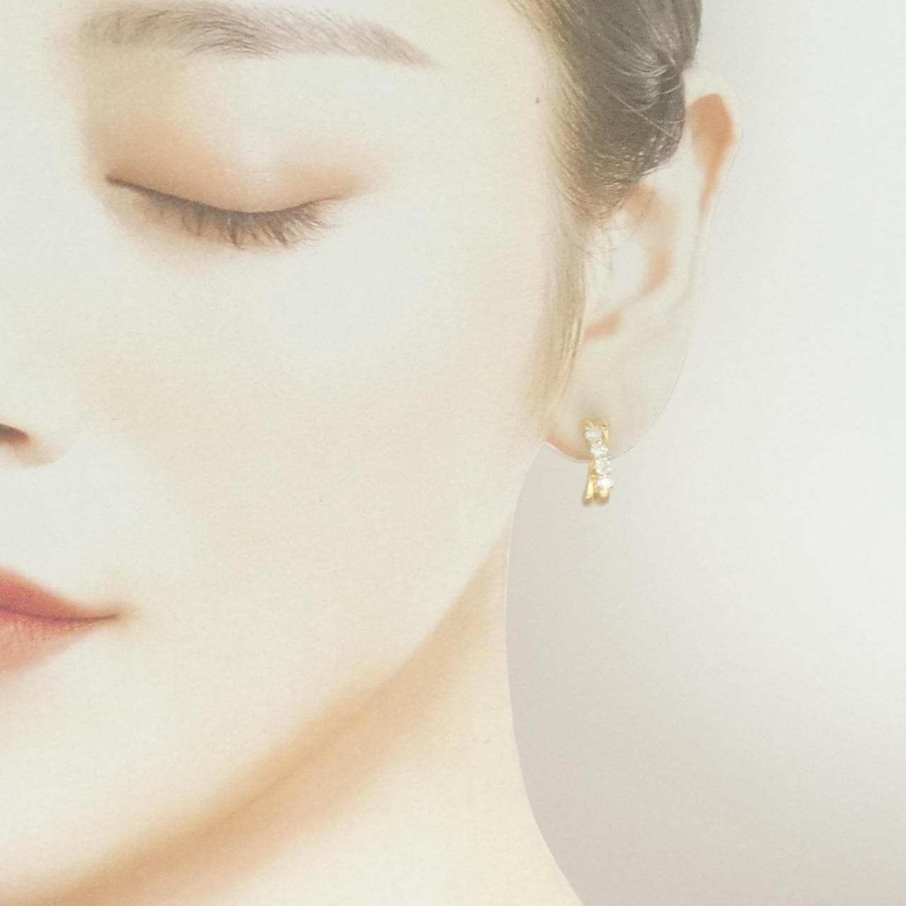 K18YG ダイヤモンド ピアス