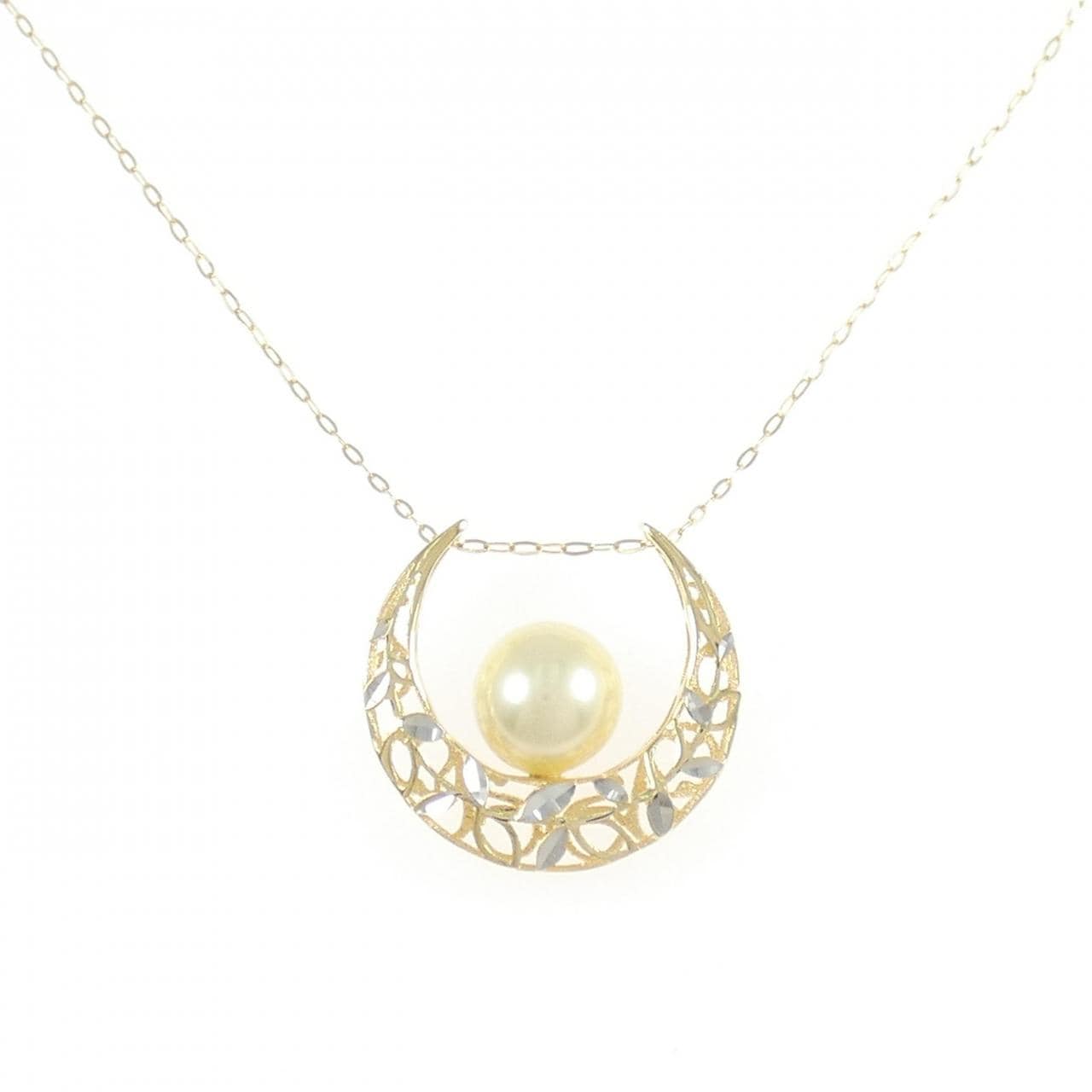 K18YG/K18WG アコヤパール ネックレス 8.3mm