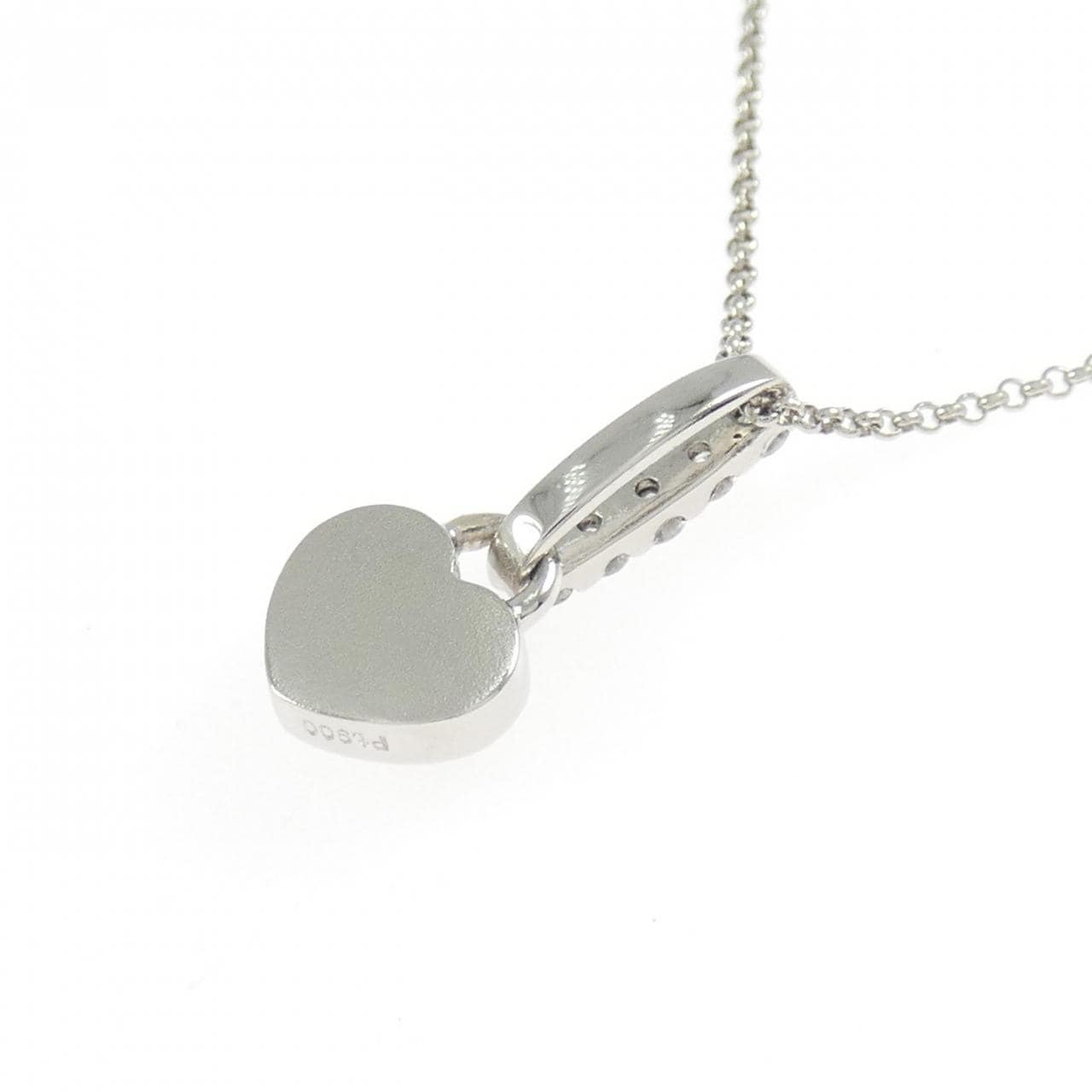 PT900/PT850 ハート ダイヤモンド ネックレス 0.24CT