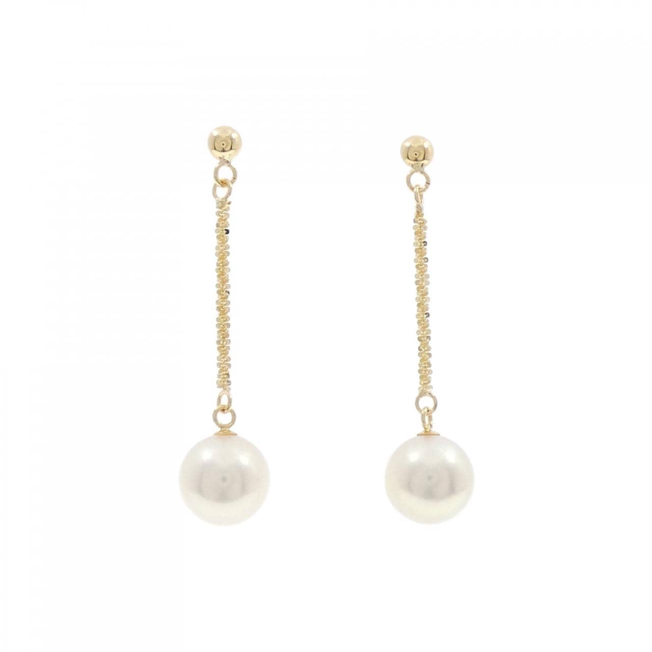 K18YG Akoya pearl earrings 7.9mm