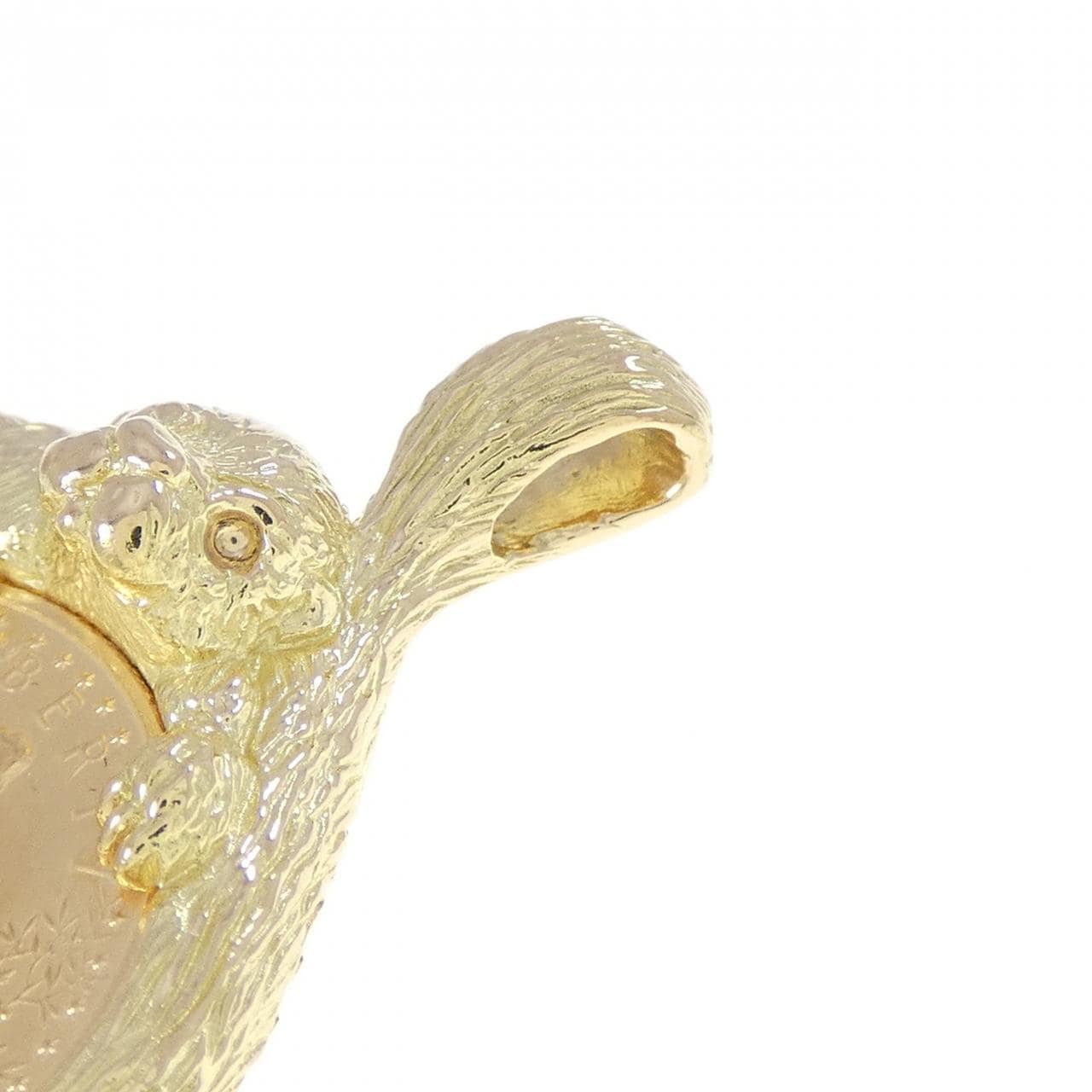 K18YG(枠) コイン ペンダント