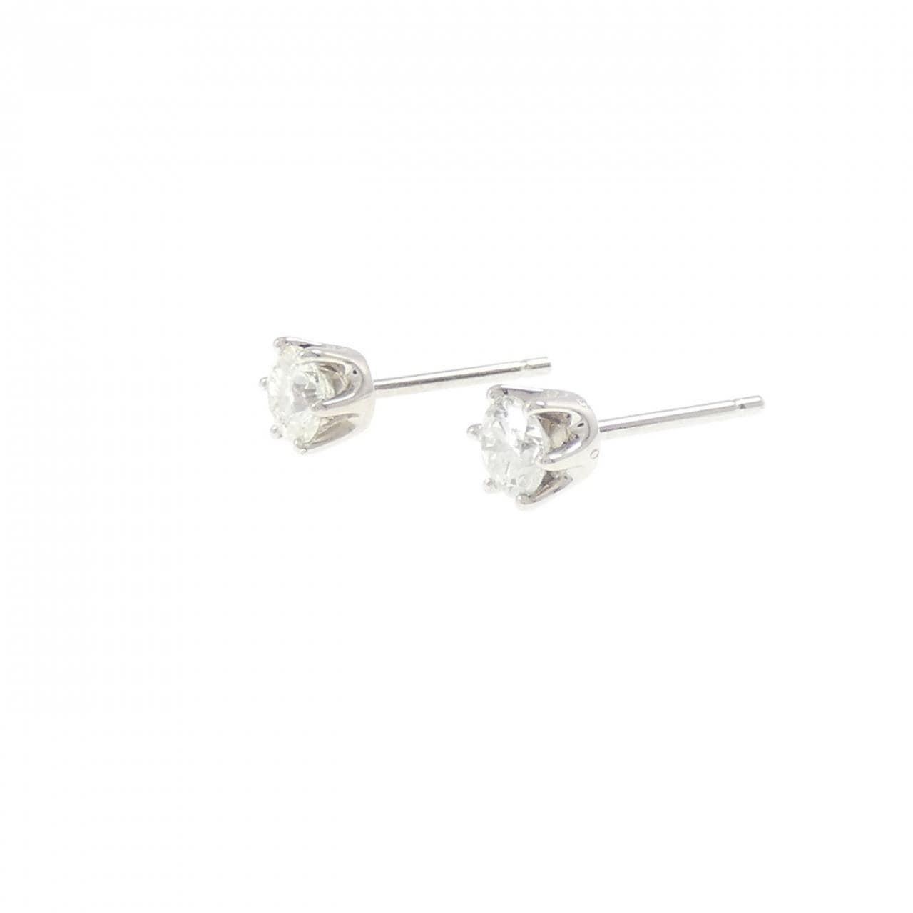PT900 ソリティア ダイヤモンド ピアス 0.53CT