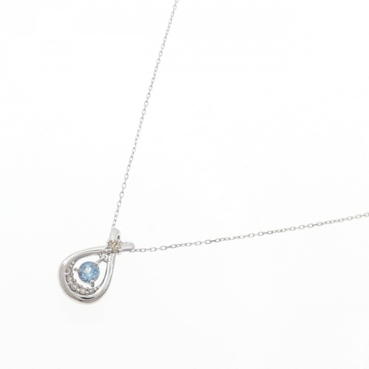 K10WG ブルートパーズ ネックレス