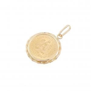 K18YG (框) 硬币吊坠
