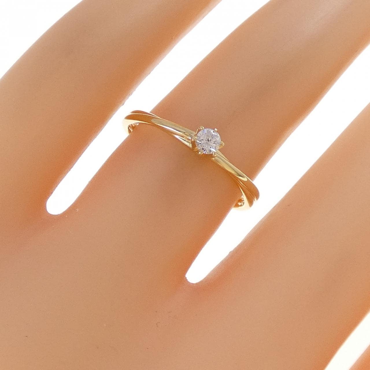 K18YG ダイヤモンド リング 0.08CT