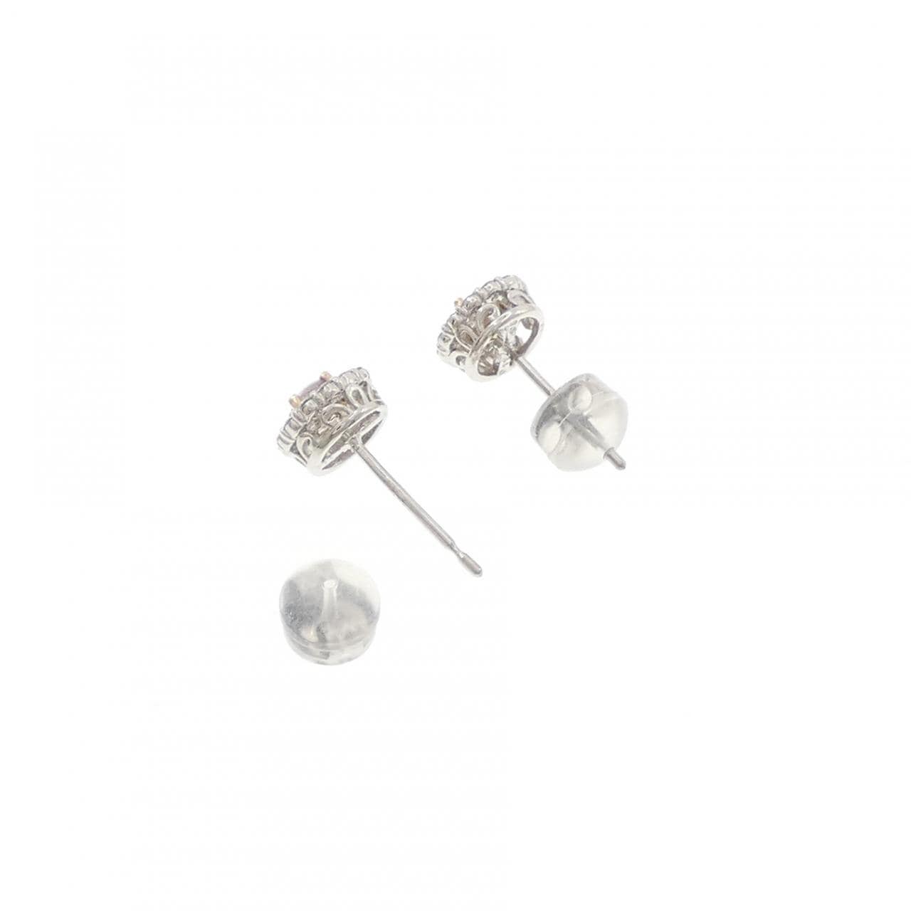 PT900/K18PG ダイヤモンド ピアス 0.105CT 0.115CT LPP I1