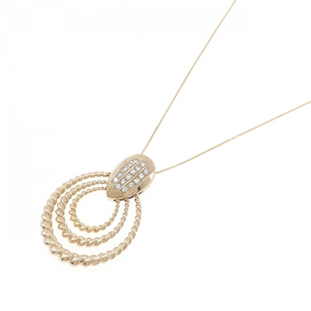 K18YG ダイヤモンド ネックレス 0.39CT