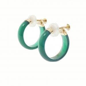 K18YG カルセドニー イヤリング