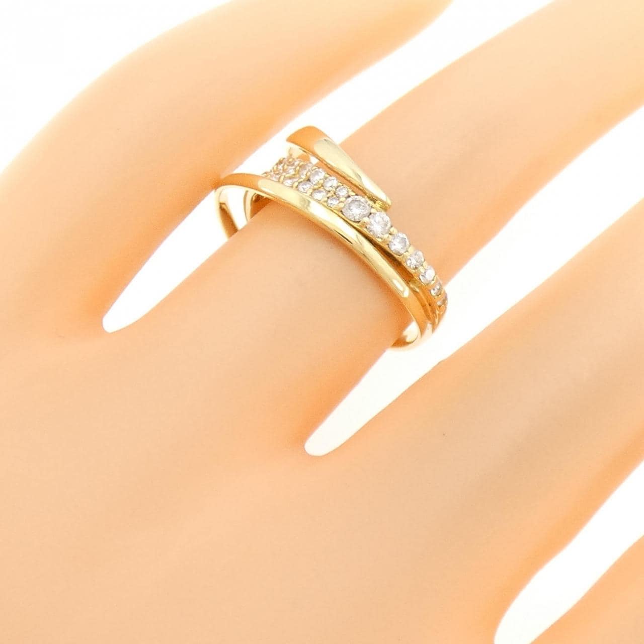 K18YG ダイヤモンド リング 0.32CT
