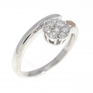 K18WG/K18PG フラワー ダイヤモンド リング 0.20CT