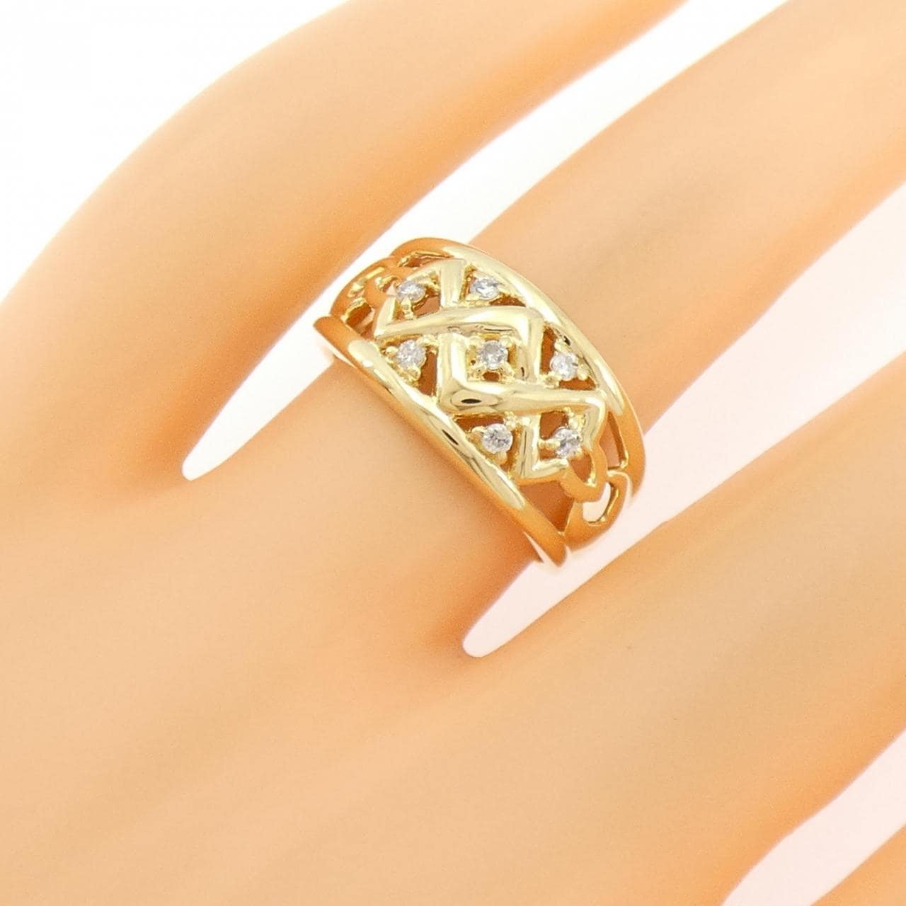 K18YG ダイヤモンド リング 0.10CT