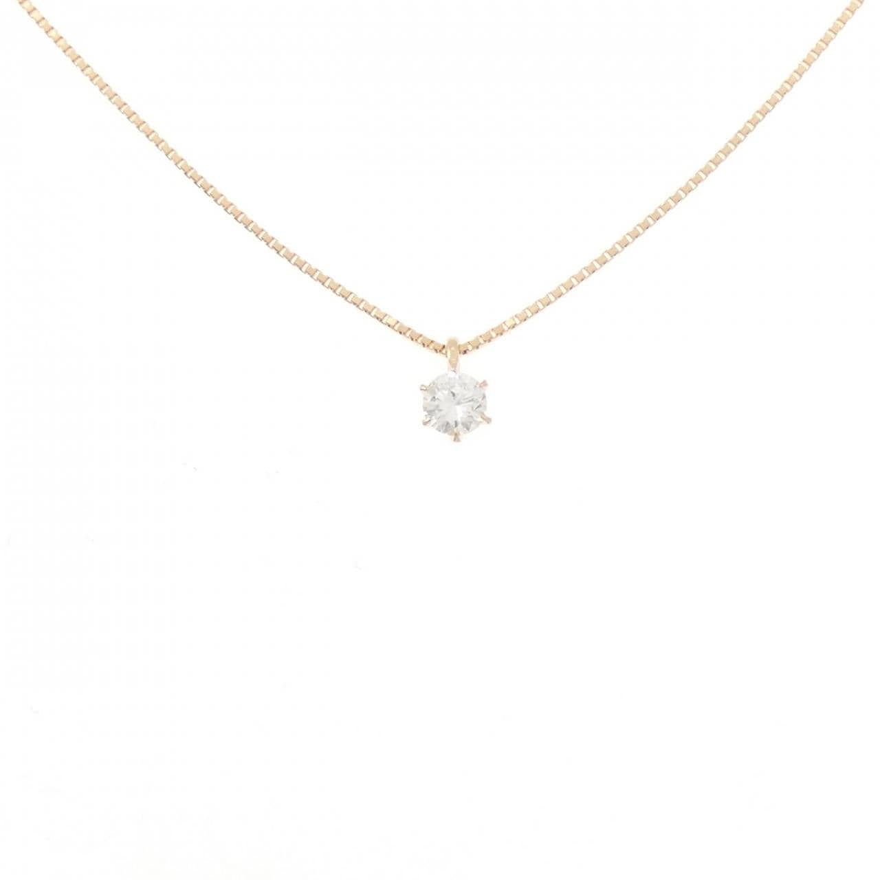 K18PG ソリティア ダイヤモンド ネックレス 0.20CT