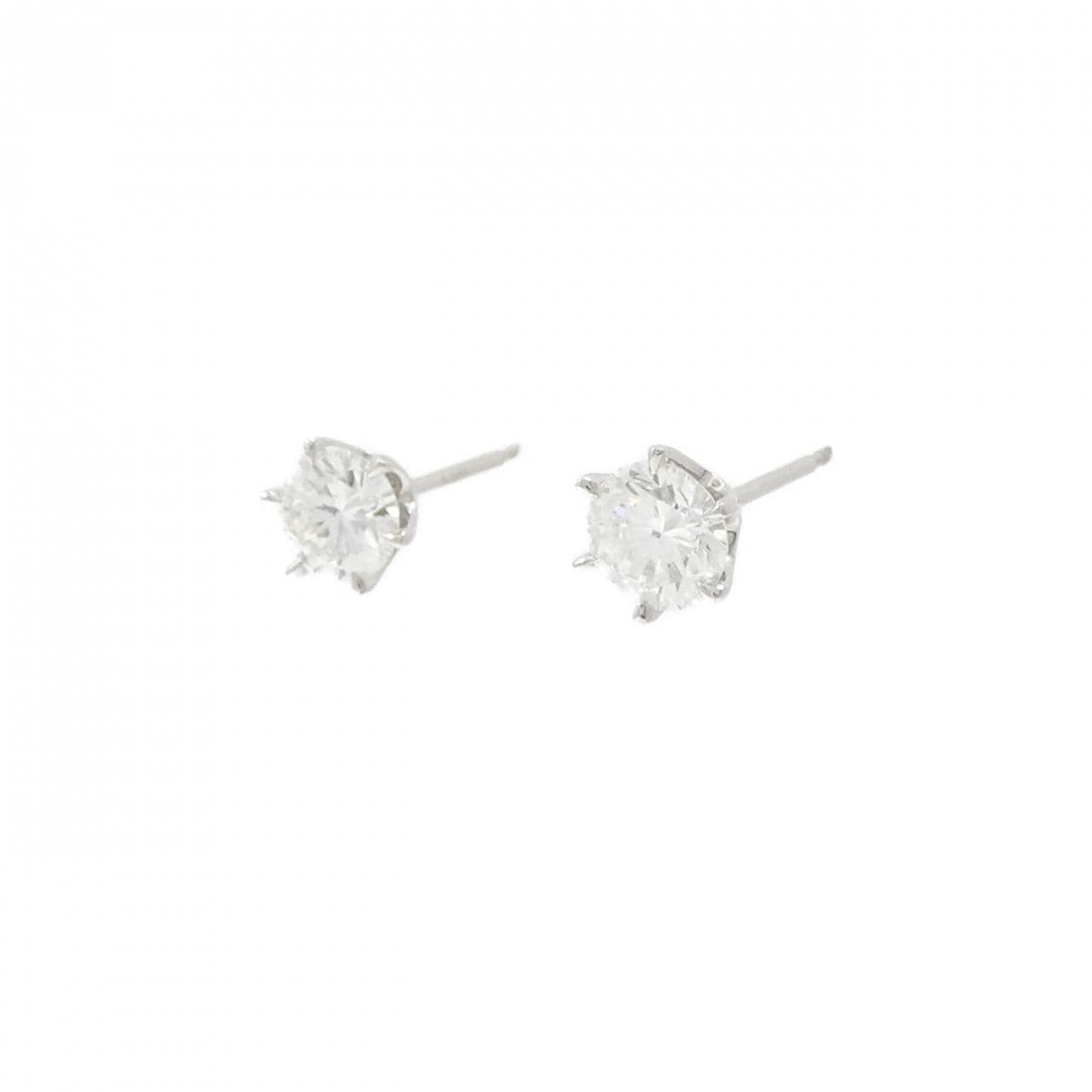 【新品】PT900 ダイヤモンド ピアス 0.437CT 0.404CT G VS1 Good