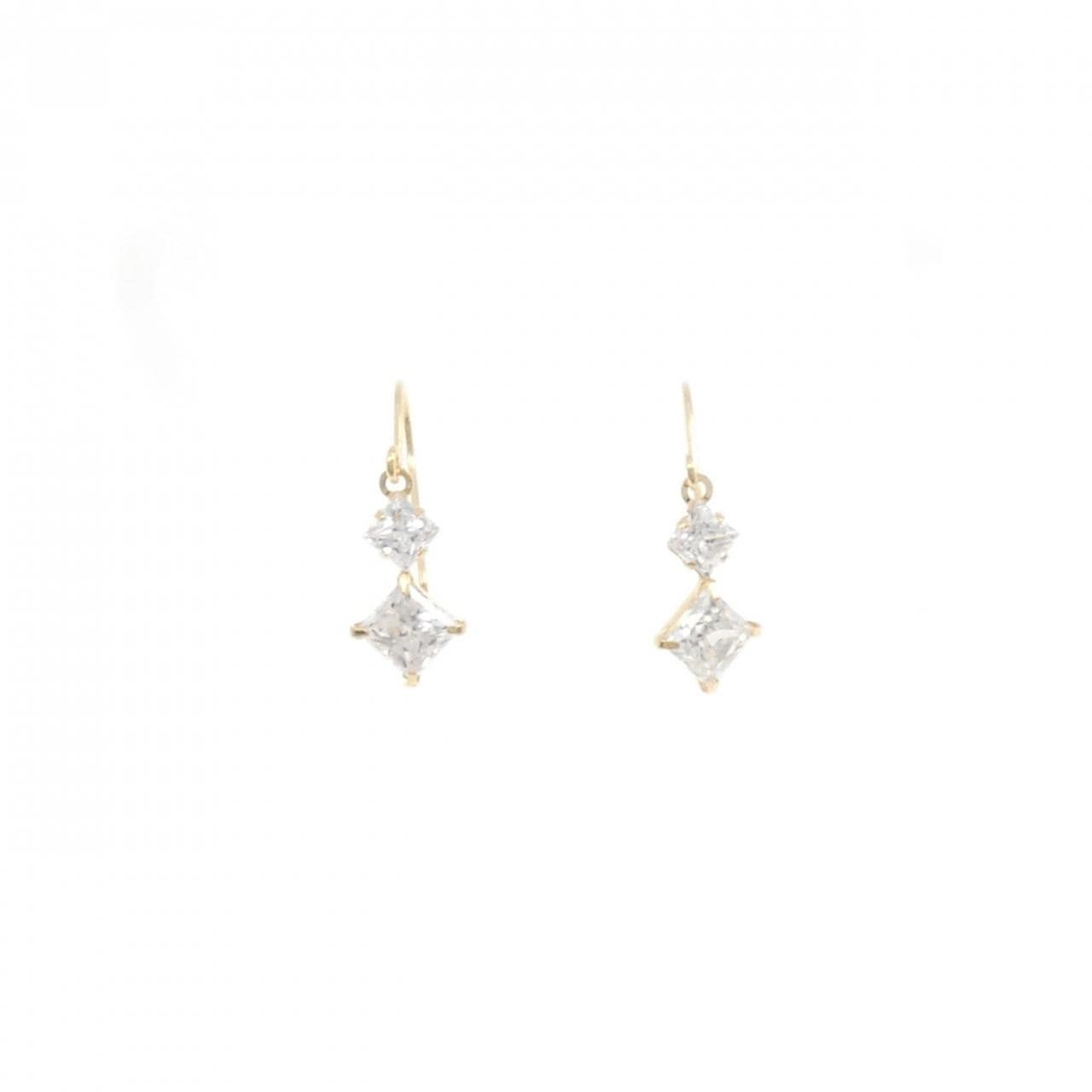 【新品】K18YG キュービック ピアス