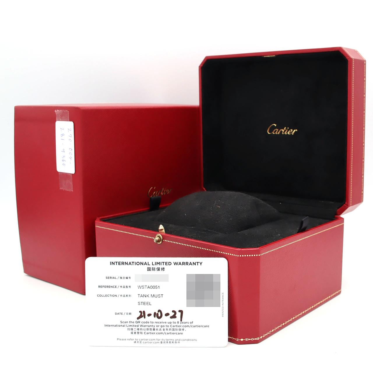 カルティエ タンクマストSM WSTA0051 SS クォーツ