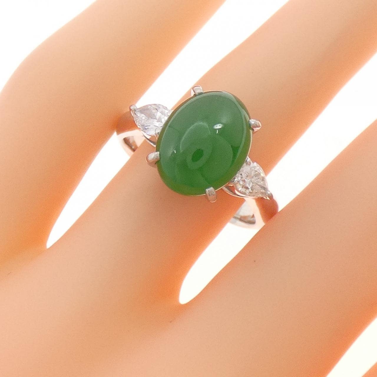 PT900 ヒスイ リング 5.19CT