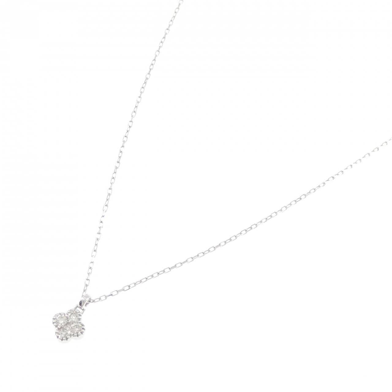 K18WG ダイヤモンド ネックレス 0.11CT
