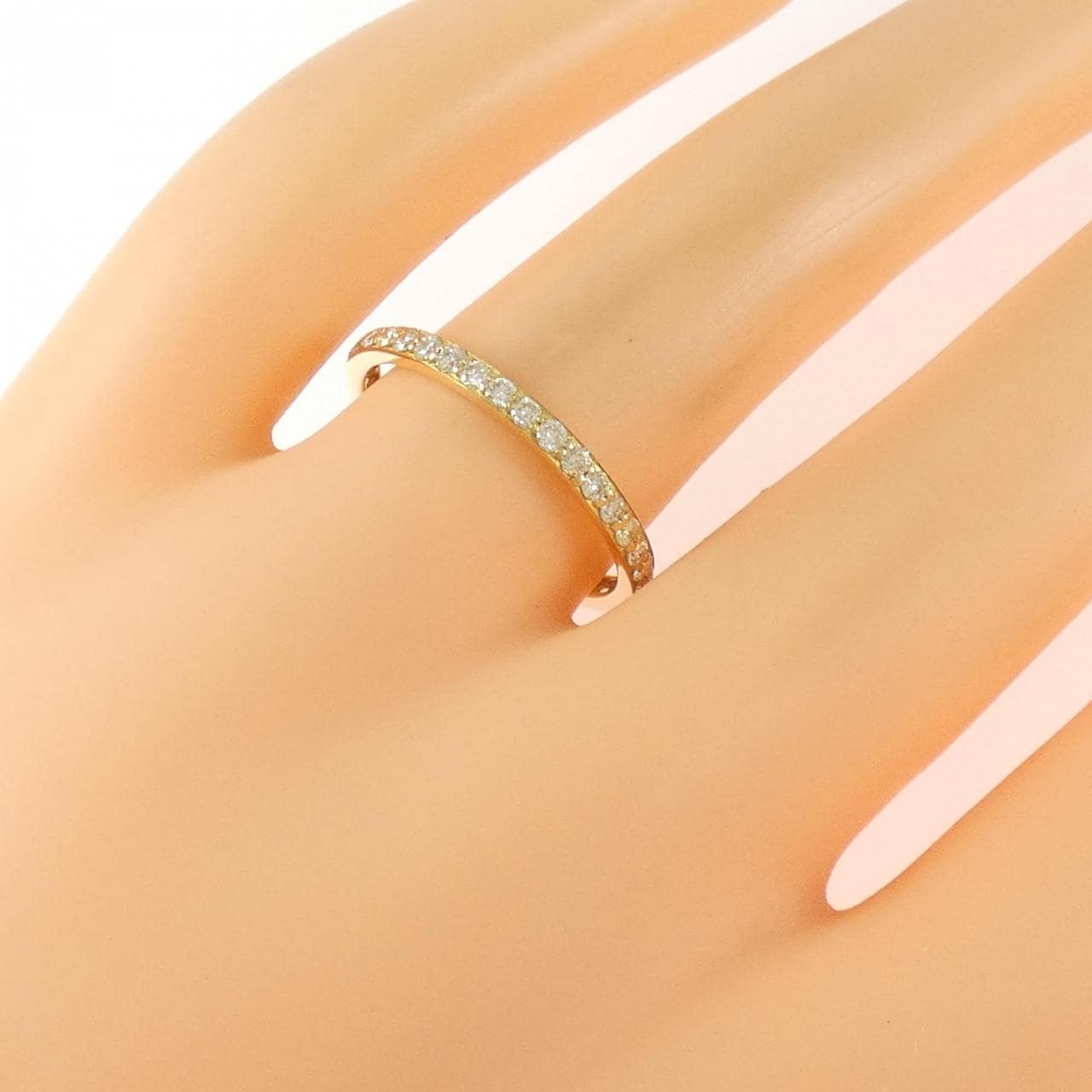 K18YG フルエタニティ ダイヤモンド リング 0.55CT
