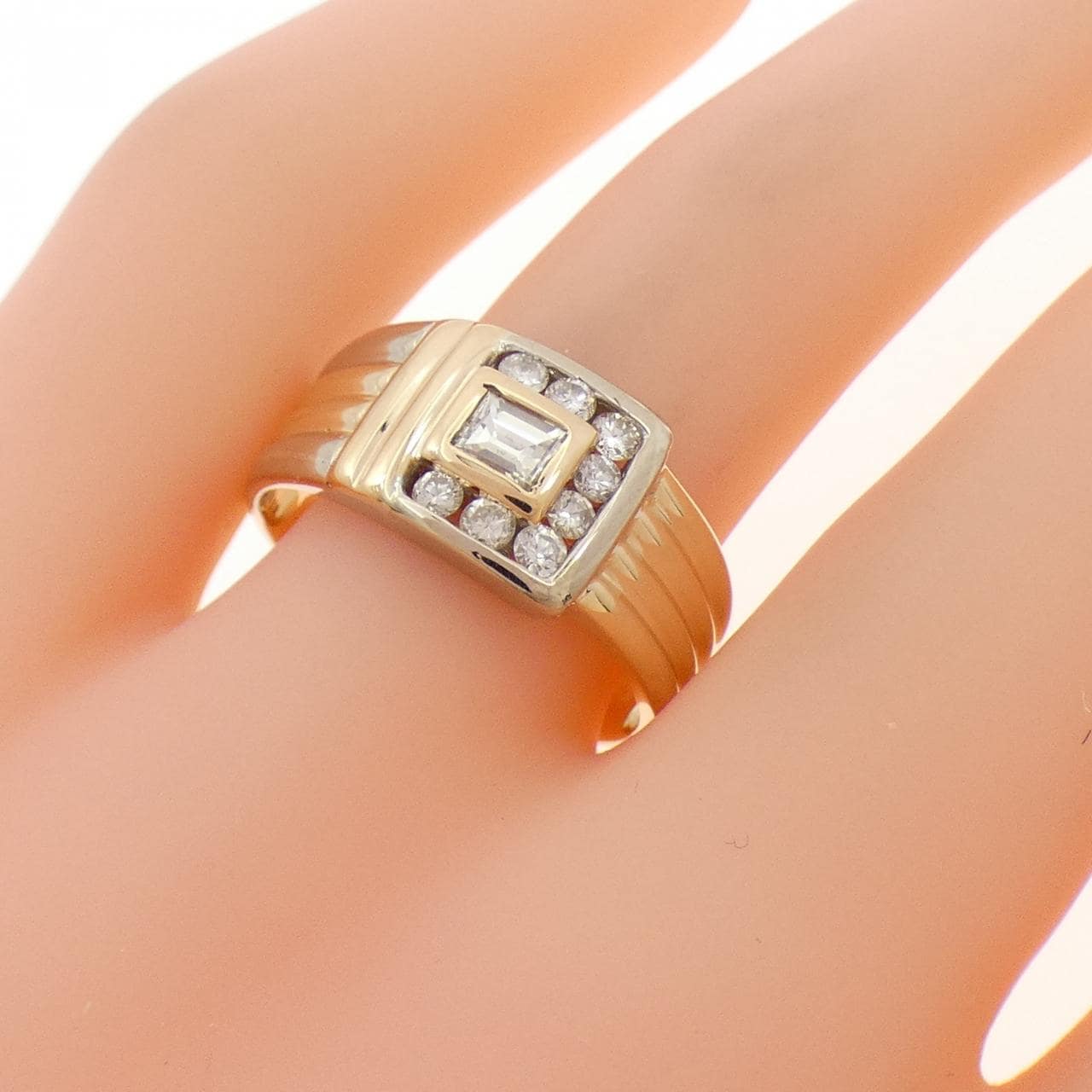 750YG/750WG ダイヤモンド リング 0.25CT