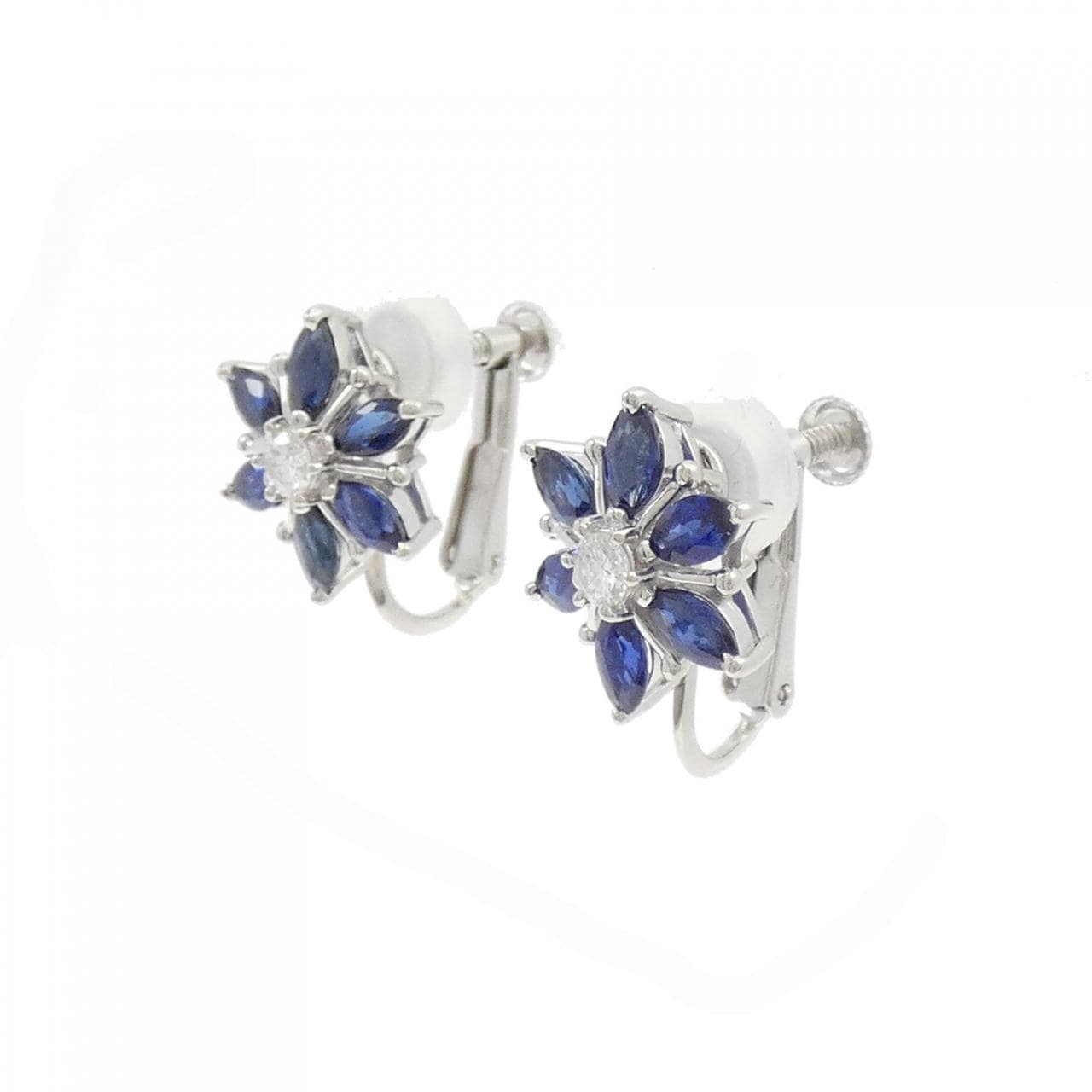 PT Flower Sapphire Earrings 2.34CT