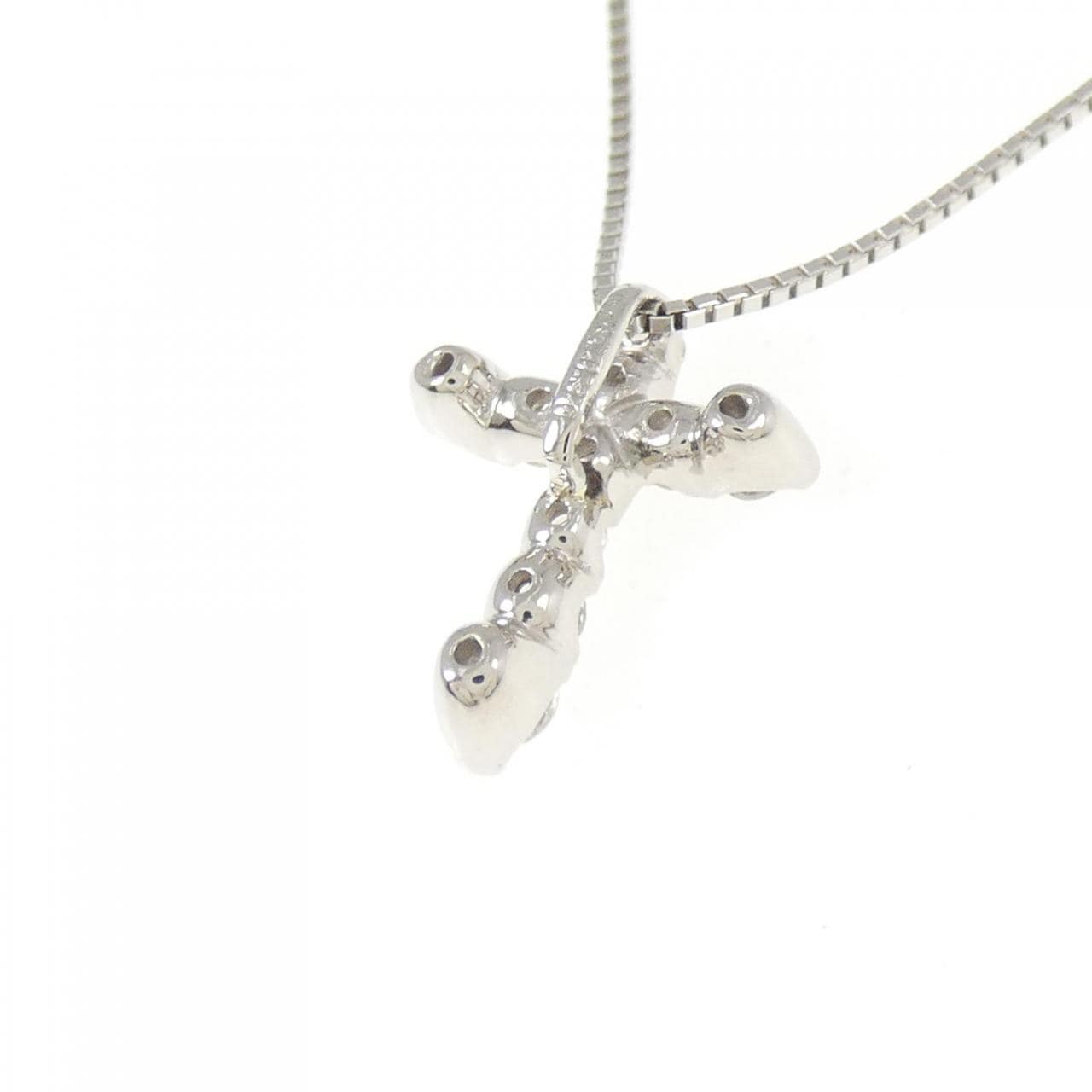 PT900/PT850 クロス ダイヤモンド ネックレス 0.30CT
