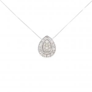 K18WG 2WAY ダイヤモンド ネックレス 0.18CT