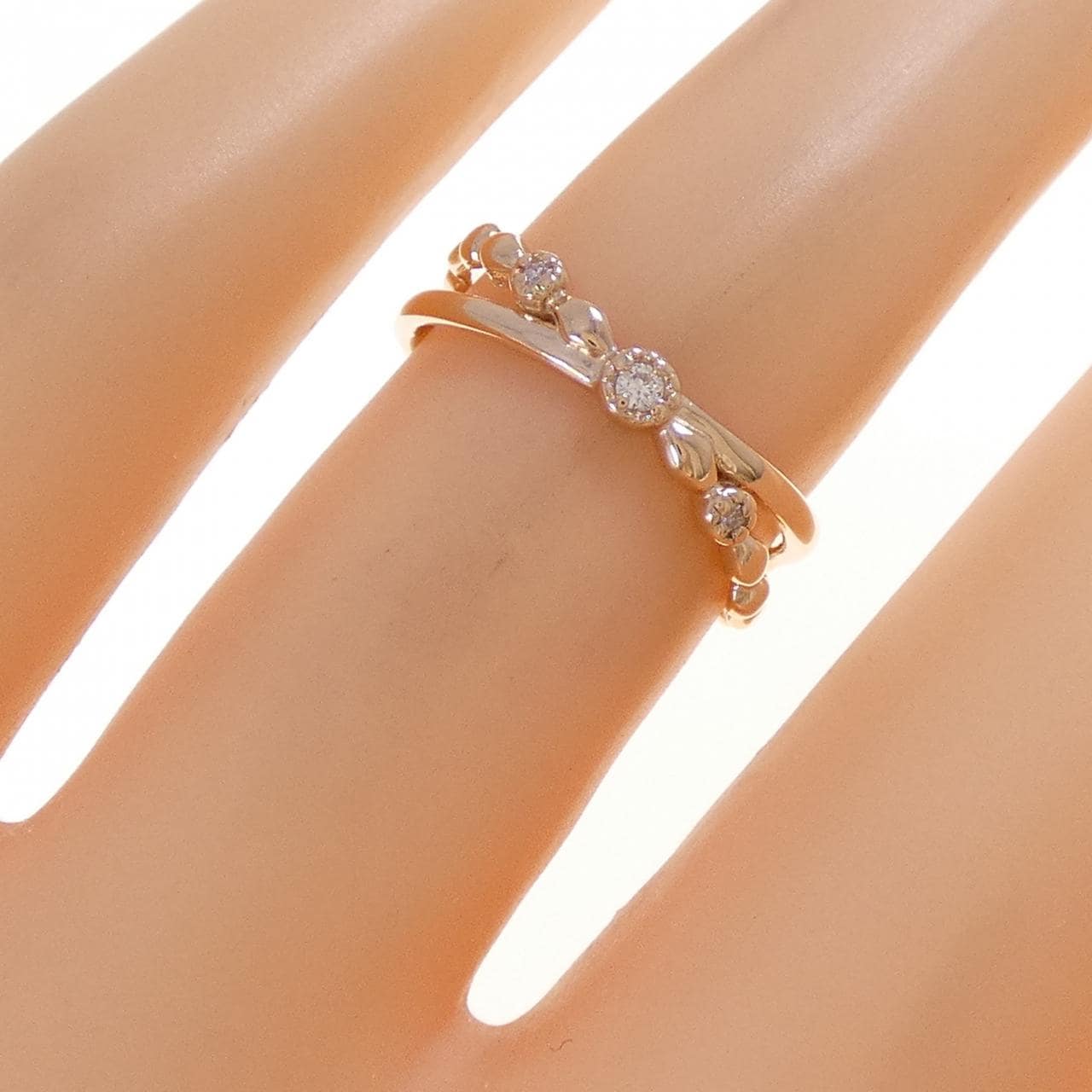 K10PG ダイヤモンド リング 0.03CT