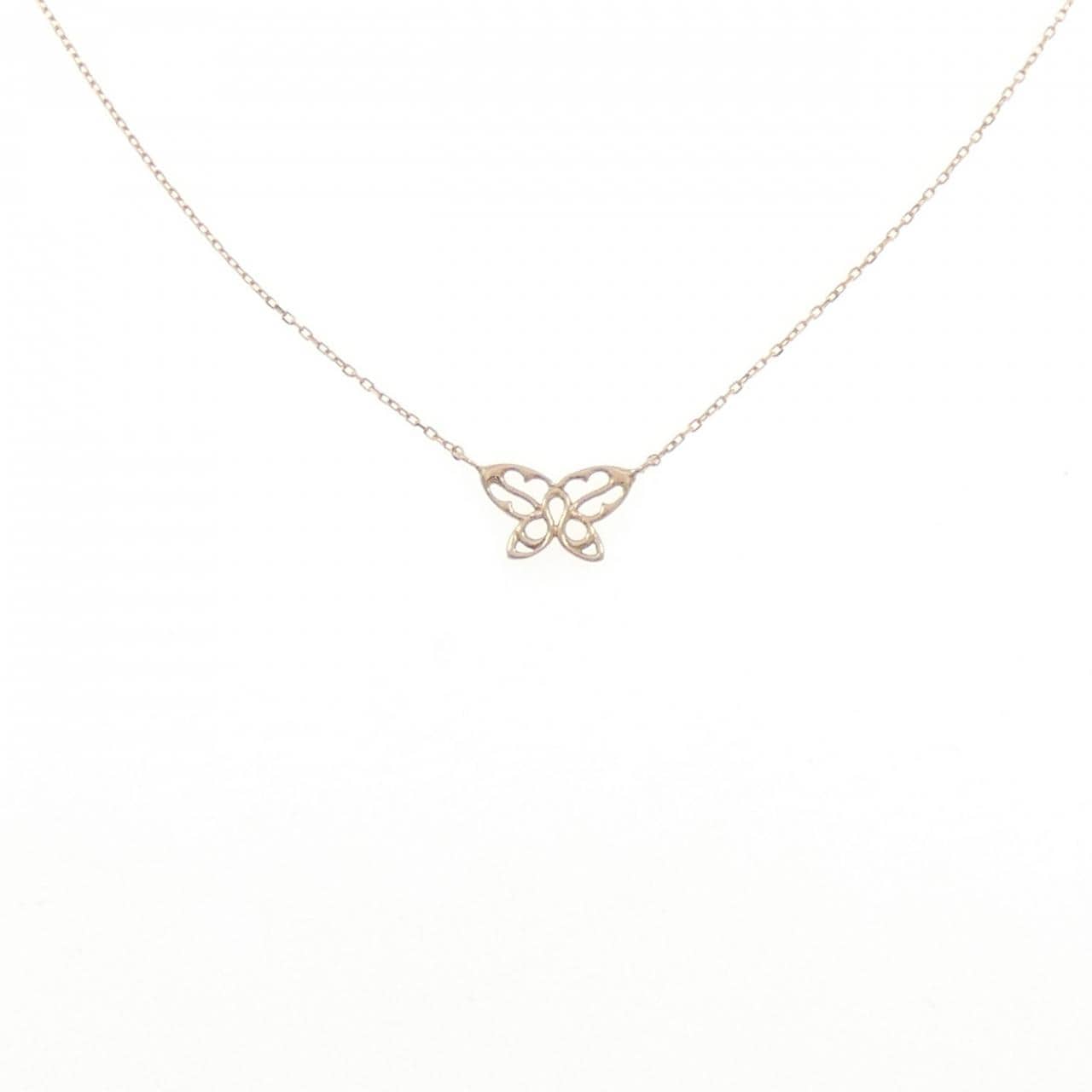 サマンサティアラ K18PG バタフライ ネックレス
