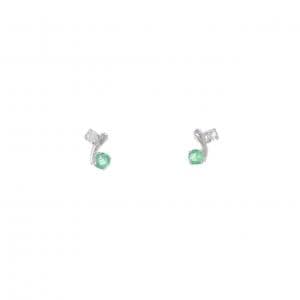PT900 エメラルド ピアス