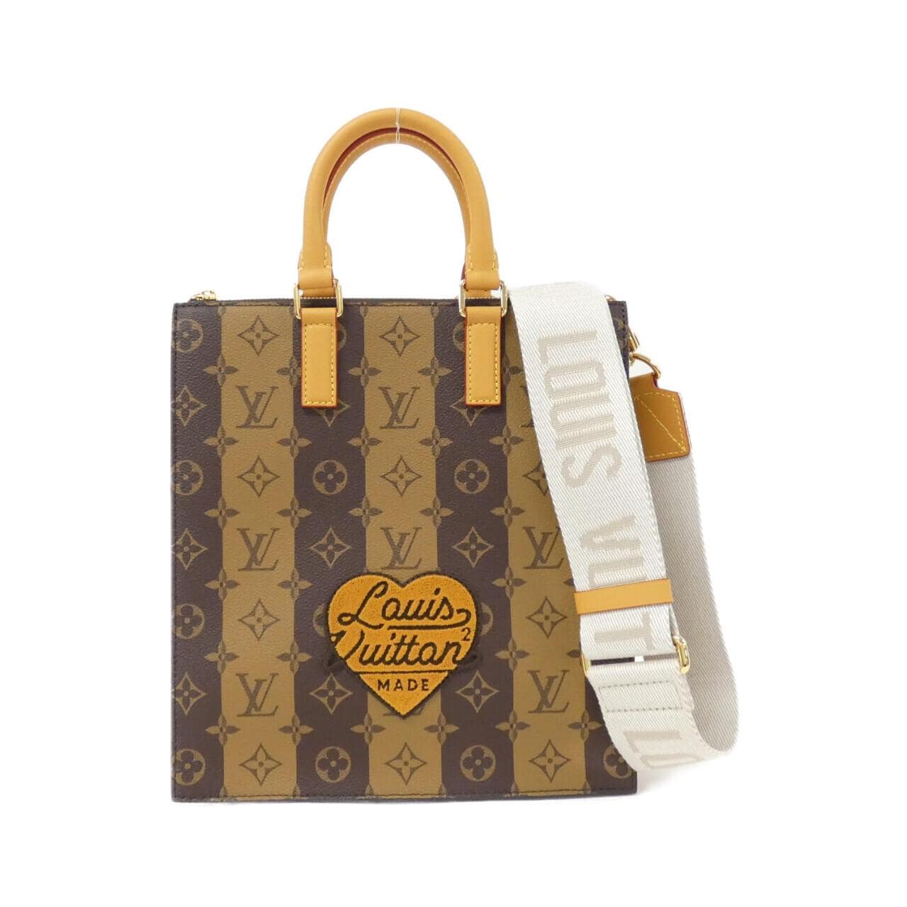 LOUIS VUITTON Monogram条纹（LV Squared）麻袋塑料邮差包 M45969