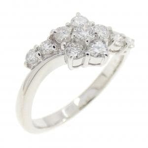 PT900 フラワー ダイヤモンド リング 0.51CT