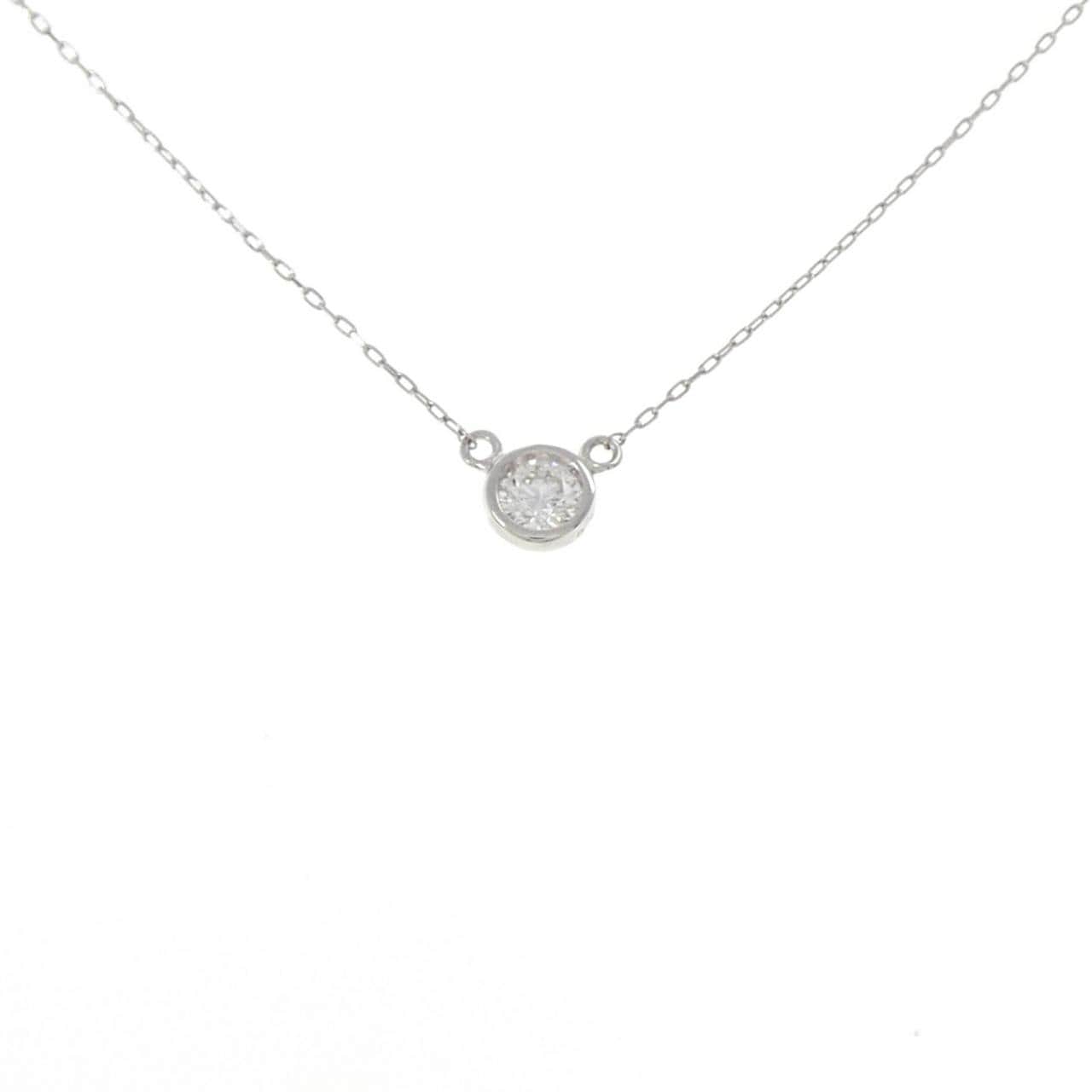 PT950/PT850 ソリティア ダイヤモンド ネックレス 0.10CT