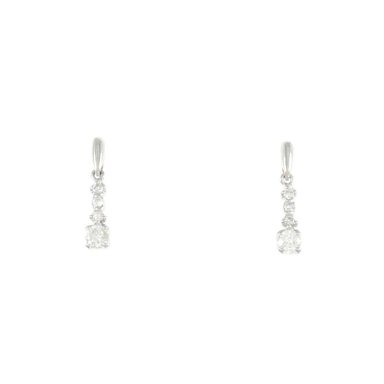 PT900 ダイヤモンド ピアス 0.20CT
