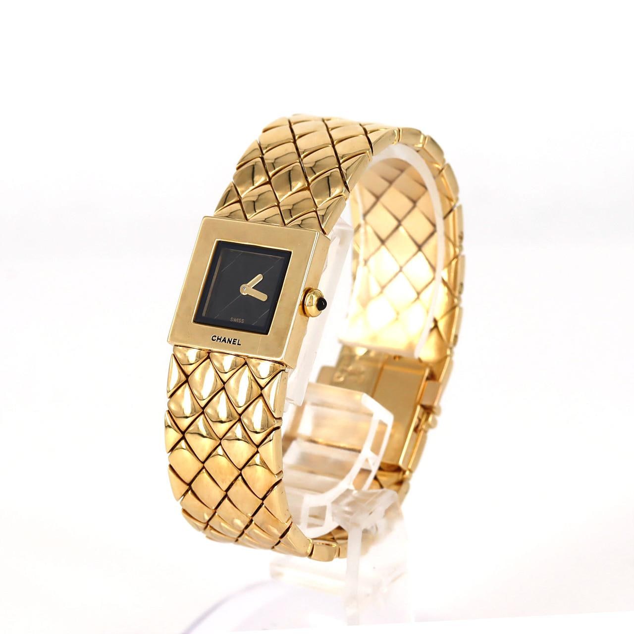【ノーメンテナンス還元価格】シャネル マトラッセ YG YG クォーツ