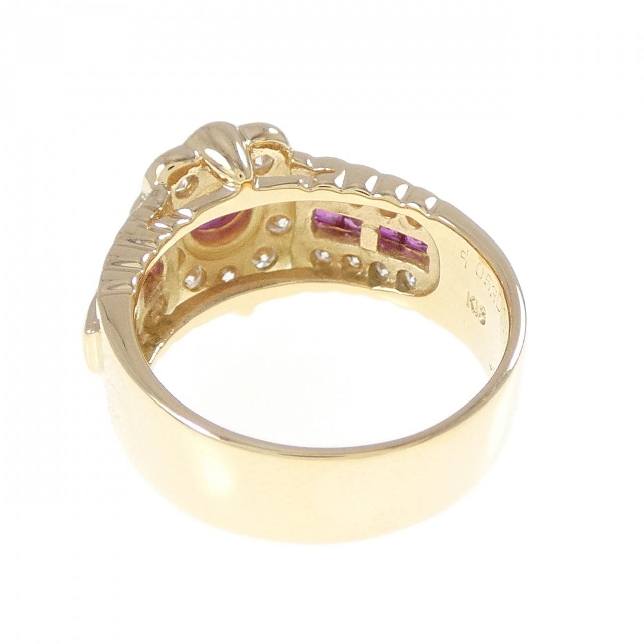 K18YG ルビー リング 0.93CT