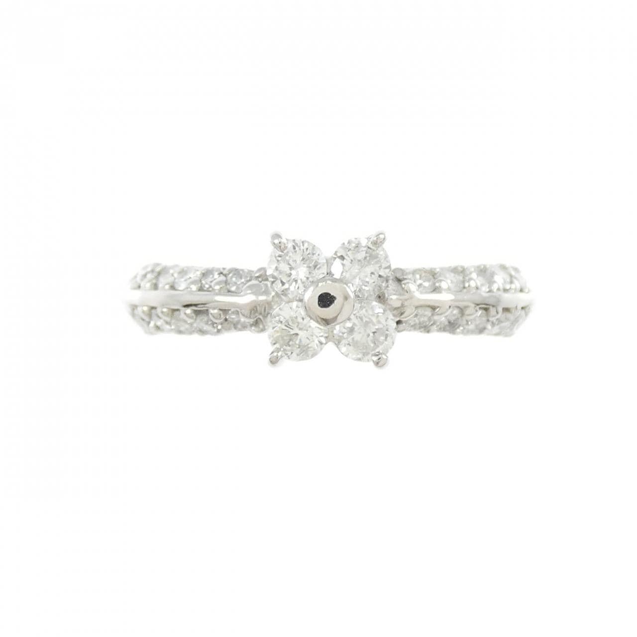 PT900 フラワー ダイヤモンド リング 0.40CT