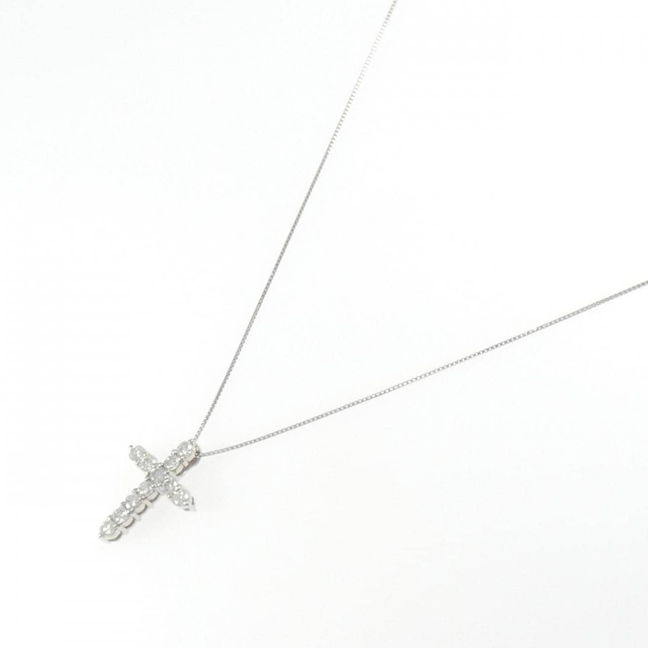 PT900/PT850 クロス ダイヤモンド ネックレス 0.62CT