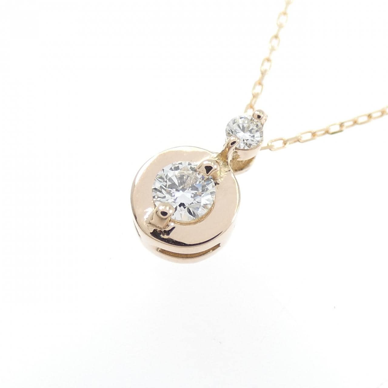 K18PG ダイヤモンド ネックレス 0.10CT