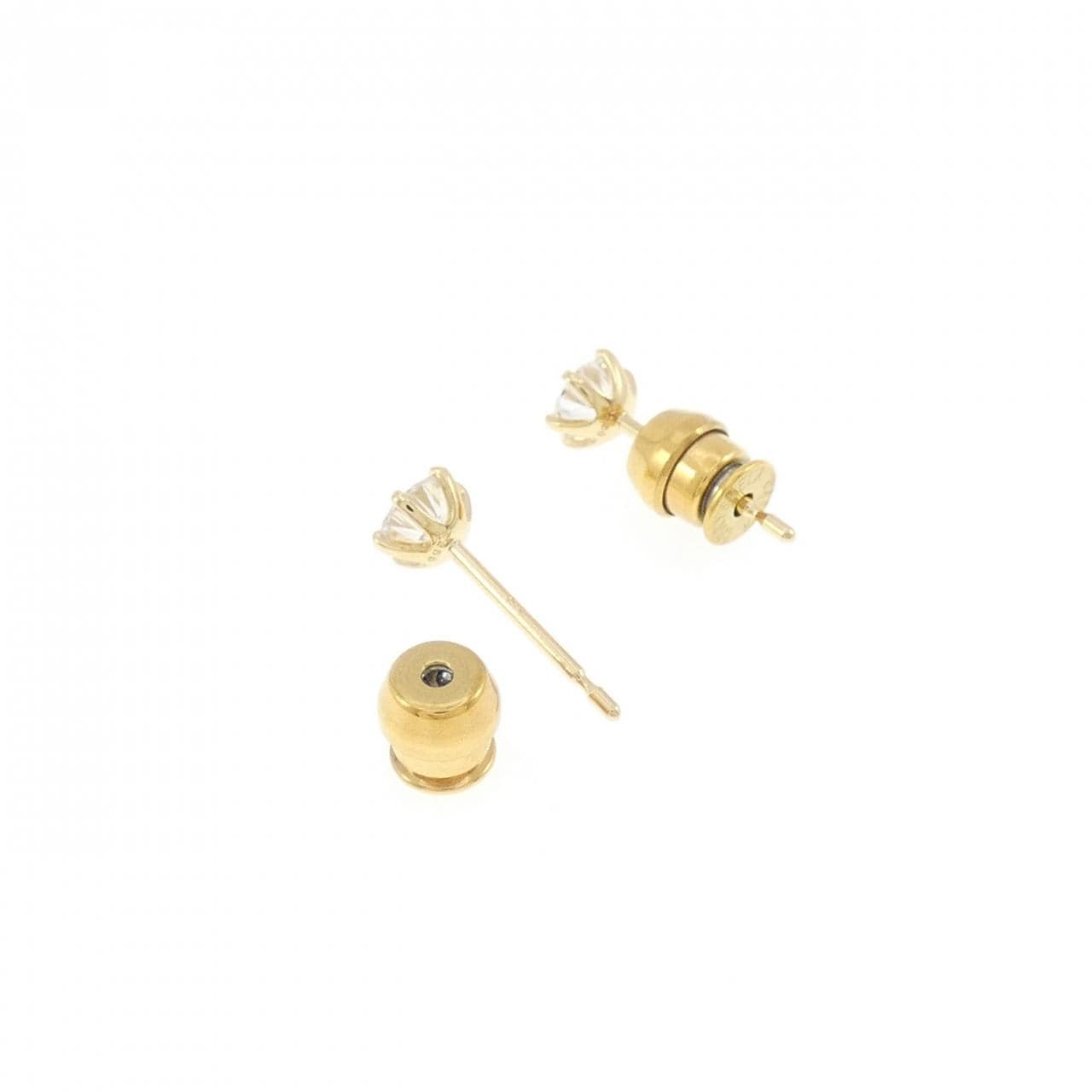 【リメイク】K18YG/ST ダイヤモンド ピアス 0.250CT 0.255CT F-G VS1-2 VG-GOOD