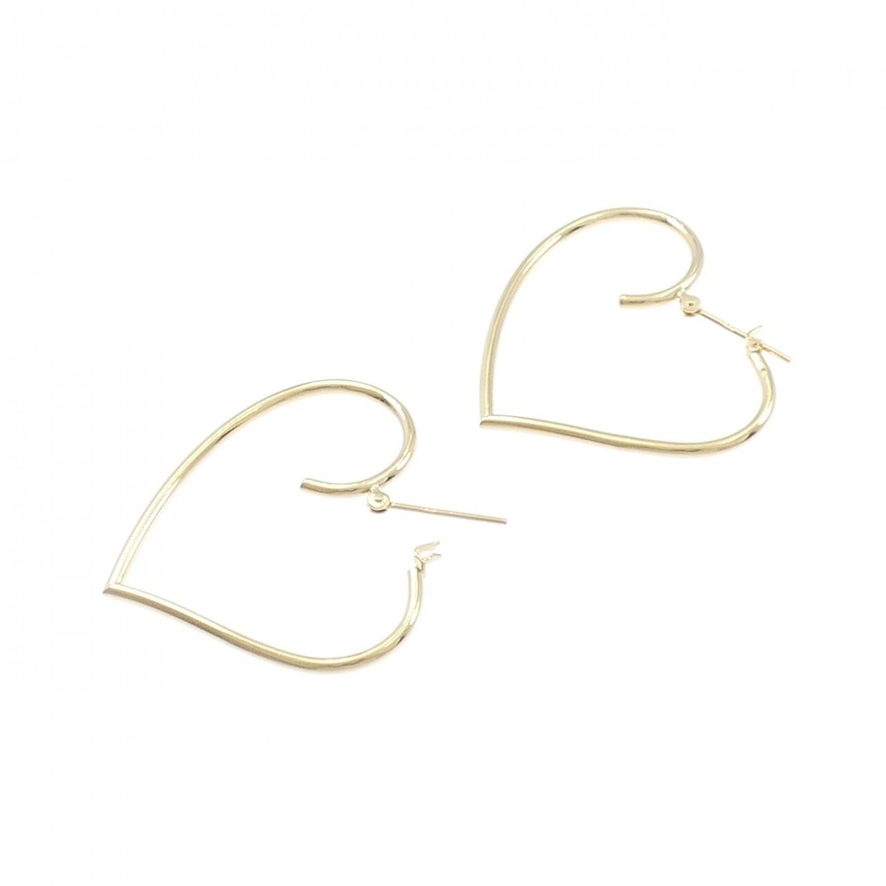 K18YG ハート ピアス