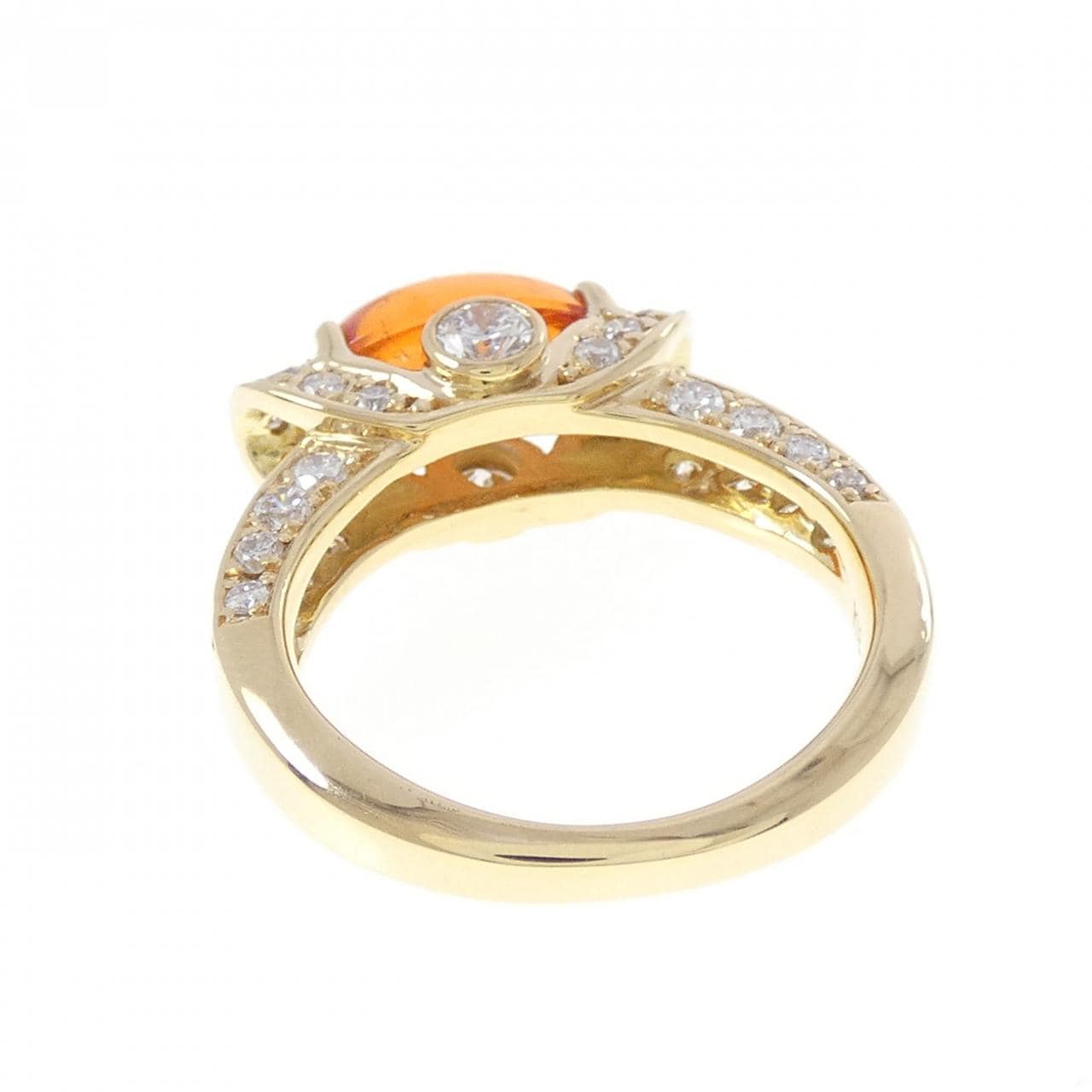 K18YG ガーネット リング 3.15CT