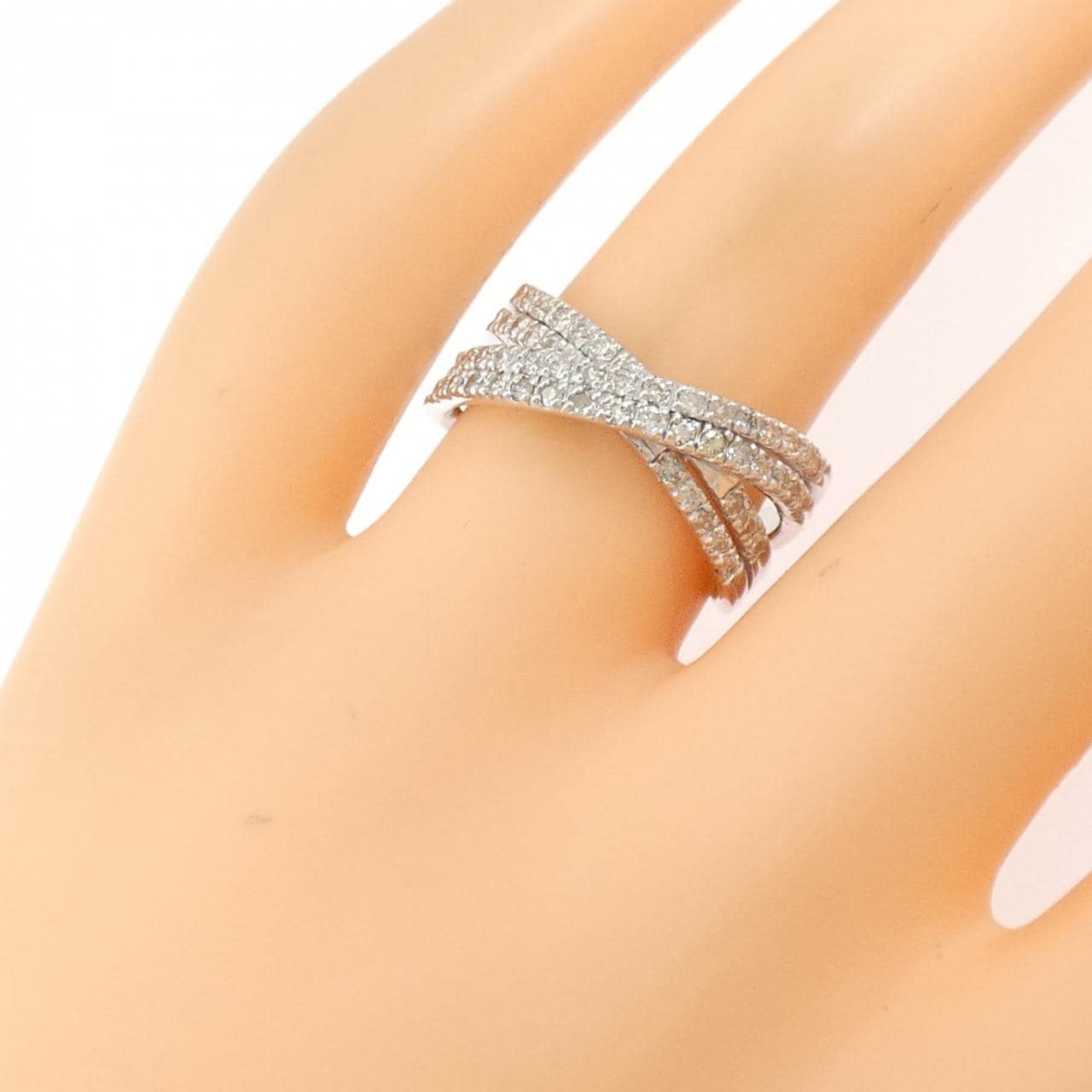 K18WG ダイヤモンド リング 0.50CT