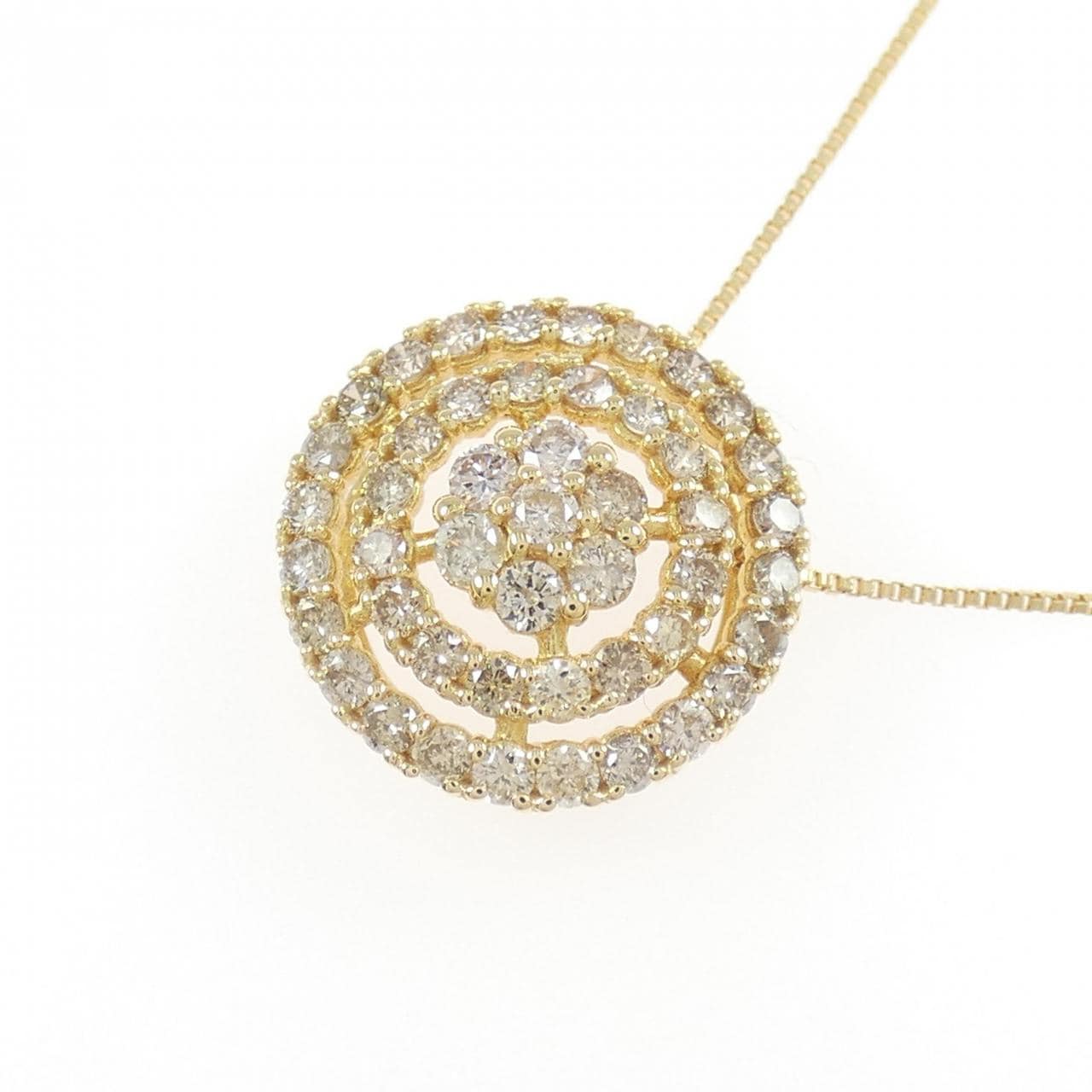 K18YG ダイヤモンド ネックレス 0.75CT
