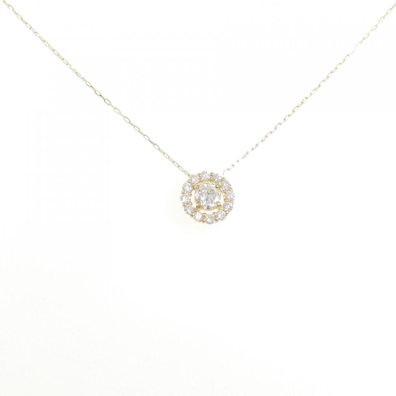 【リメイク】K18YG ダイヤモンド ネックレス 0.37CT
