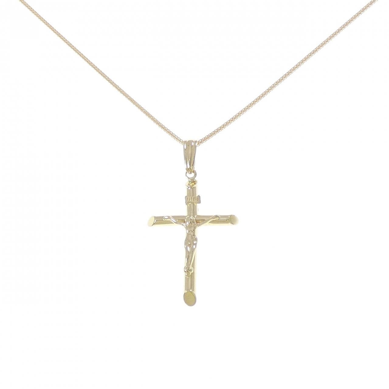 K18YG クロス ネックレス