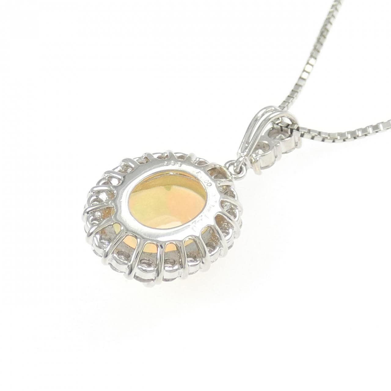 PT900/PT850 オパール ネックレス 2.93CT