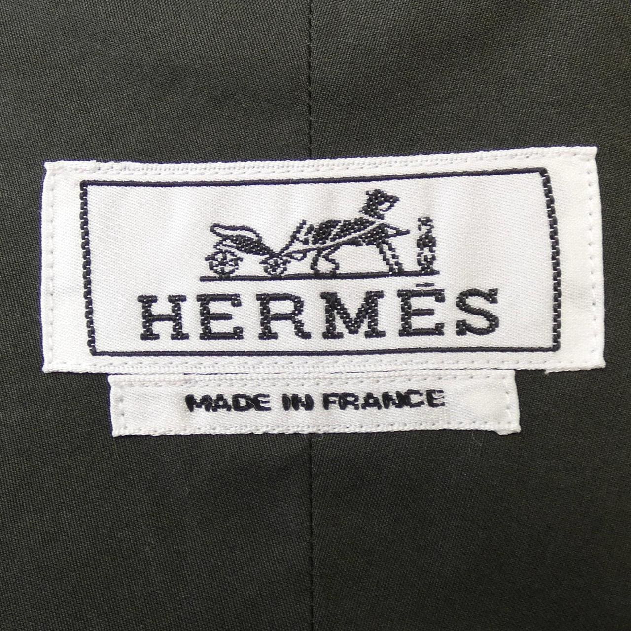 エルメス HERMES ボクシーカットダブルハイカラーシャツ 466400H2 シャツ