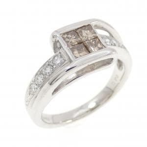 K18WG ダイヤモンド リング 0.70CT