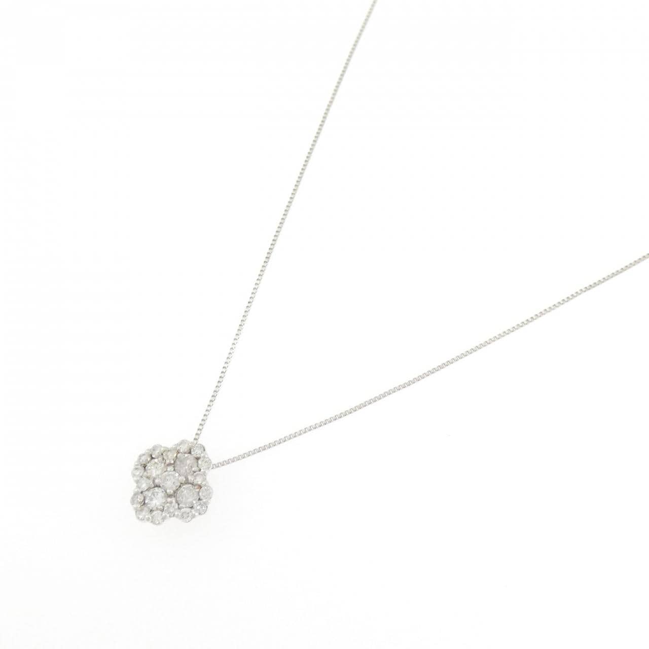 K18WG ダイヤモンド ネックレス 0.50CT