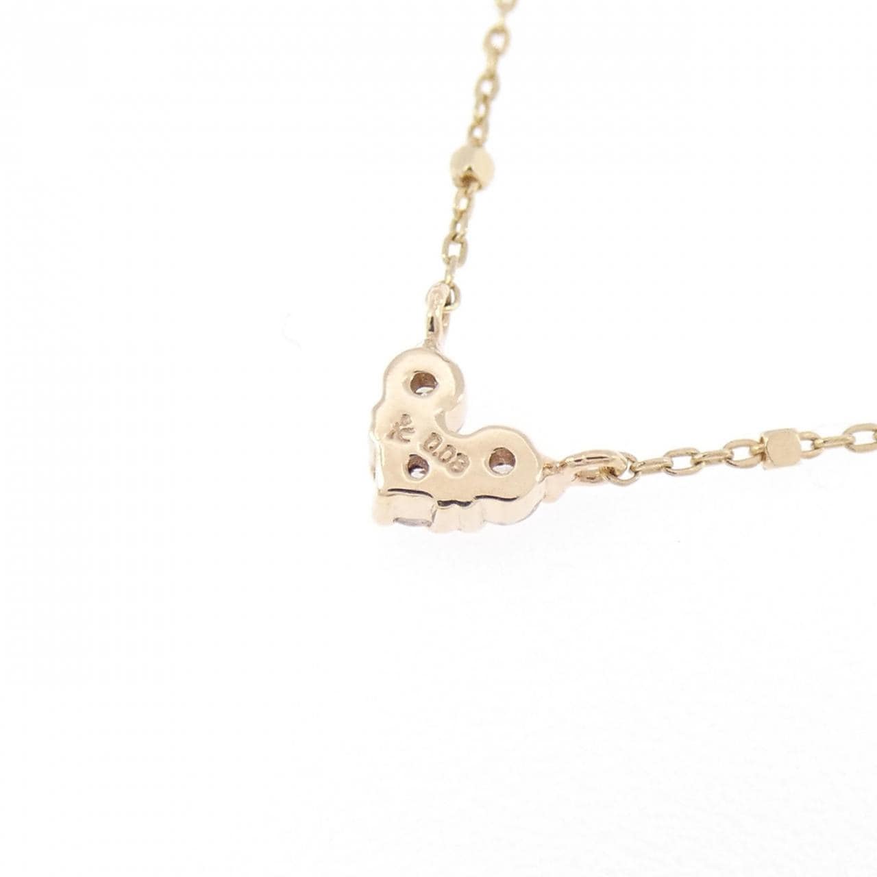 クミキョク ハート ダイヤモンド ネックレス 0.08CT